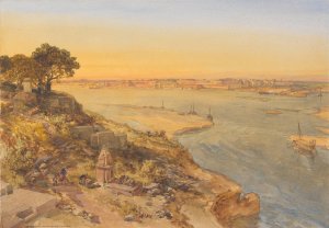Allahabad, from the Right Bank of the Jumna by William Simpson Oil Painting