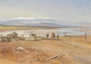 The River Chenab, Punjab by William Simpson Oil Painting