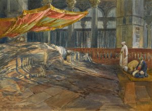 The Sakrah, The Sacred Rock, Jerusalem by William Simpson Oil Painting