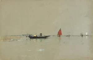 A Venetian Lagoon by William Stanley Haseltine Oil Painting