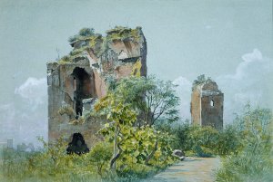 Baths of Trajan by William Stanley Haseltine Oil Painting