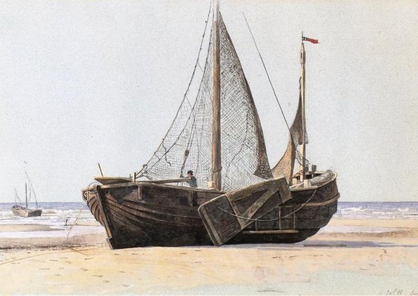 Blankenberg by William Stanley Haseltine - Hand-Painted Oil Painting Reproduction
