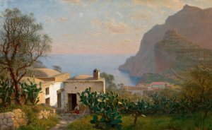 Capri Landscape by William Stanley Haseltine Oil Painting