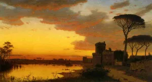 Castle at Ostia, Lazio, Italy by William Stanley Haseltine Oil Painting