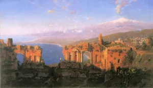 Greek Theater at Taormina painting by William Stanley Haseltine