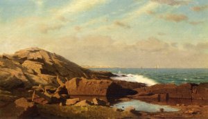Indian Rock, Narragansett, Rhode Island Oil painting by William Stanley Haseltine