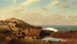 Indian Rock, Narragansett, Rhode Island by William Stanley Haseltine Oil Painting