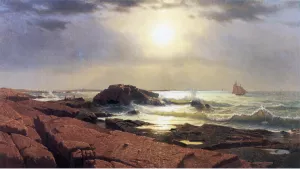 Indian Rock, Narragansett by William Stanley Haseltine Oil Painting