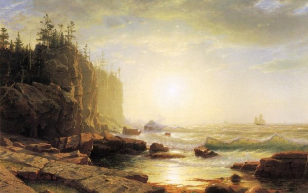 Iron-Bound, Coast of Maine by William Stanley Haseltine - Hand-Painted Oil Painting Reproduction