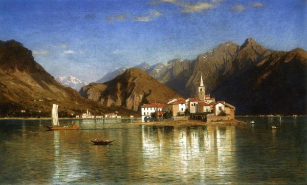 Lago Maggiore by William Stanley Haseltine - Hand-Painted Oil Painting Reproduction