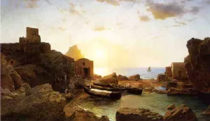 Marina Piccola, Capri by William Stanley Haseltine - Oil Painting Reproduction