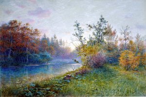 Mill Dam in Traunstein Oil painting by William Stanley Haseltine