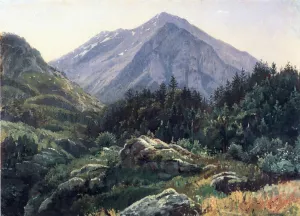 Mountain Scenery, Switzerland by William Stanley Haseltine - Oil Painting Reproduction