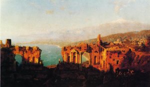 Mt. Etna from Taormina Oil painting by William Stanley Haseltine