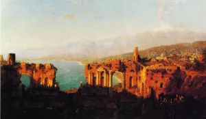 Mt. Etna from Taormina by William Stanley Haseltine - Oil Painting Reproduction