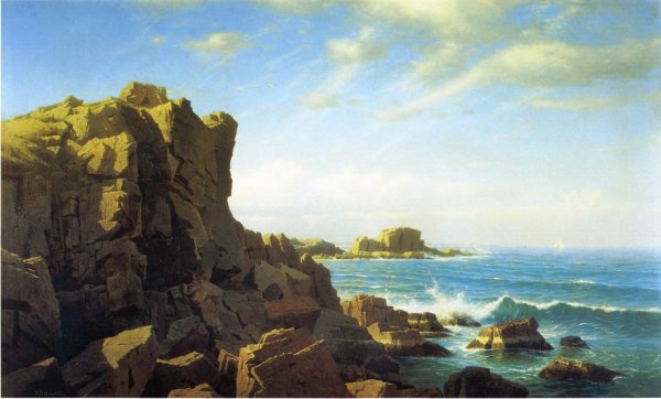 Nahant Rocks by William Stanley Haseltine - Hand-Painted Oil Painting Reproduction