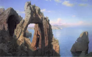 Natural Arch at Capri by William Stanley Haseltine Oil Painting