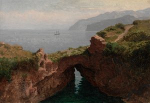 Natural Arch, Capri Oil painting by William Stanley Haseltine