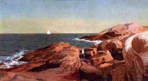 Rocks at Narragansett Oil painting by William Stanley Haseltine