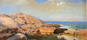 Rocky Coast of New England Oil painting by William Stanley Haseltine