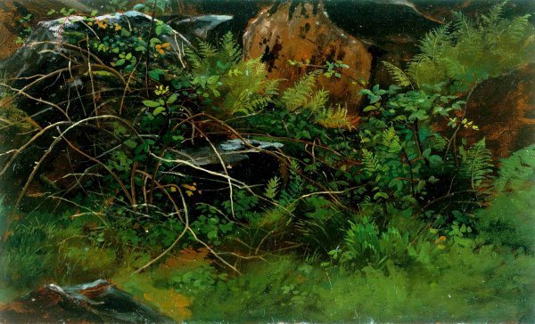 Study from Nature by William Stanley Haseltine - Hand-Painted Oil Painting Reproduction