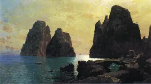 The Faraglioni Rocks by William Stanley Haseltine Oil Painting