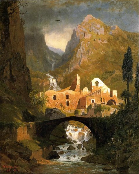 Valle dei Molini - Amalfi by William Stanley Haseltine - Hand-Painted Oil Painting Reproduction