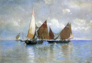 Venetian Fishing Boats by William Stanley Haseltine - Oil Painting Reproduction