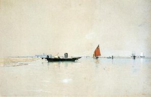 Venetian Lagoon Oil painting by William Stanley Haseltine