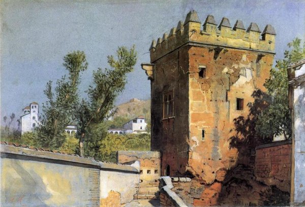 Main Product Photo of View from the Alhambra, Spain Painting by William Stanley Haseltine