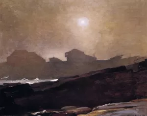 The Artist's Studio in an Afternoon Fog (also known as At The Cottage Well) by William Stephen Coleman Oil Painting
