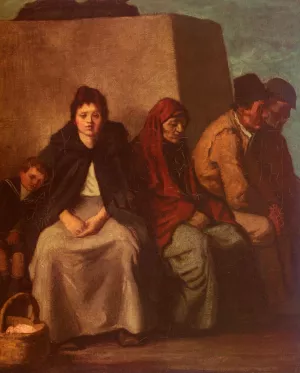 At The Foot Of The Statue by William Strang Oil Painting