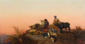 Jerusalem pilgrims by William Strutt Oil Painting