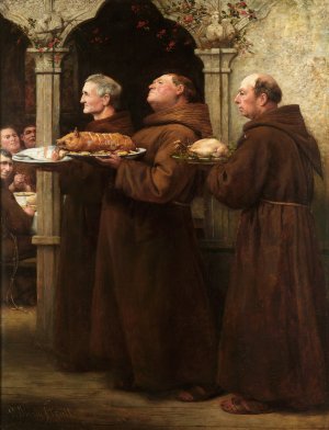 The Prior's Feast by William Strutt Oil Painting