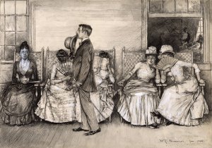 A Late Arrival by William Thomas Smedley Oil Painting