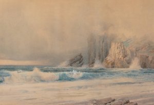 A Rocky Coast by William Trost Richards Oil Painting