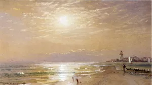 Along the Beach, Towards Sunset by William Trost Richards Oil Painting