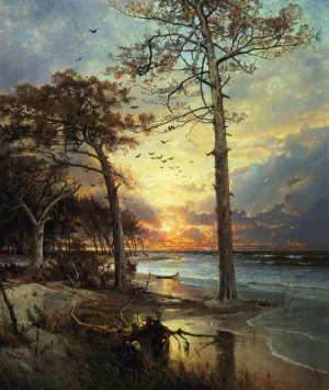 At Atlantic City by William Trost Richards Oil Painting