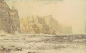 Baldart Castle, Kilkee, County Clare, Ireland by William Trost Richards Oil Painting