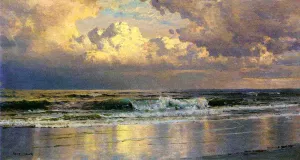 Beach at Atlantic City painting by William Trost Richards