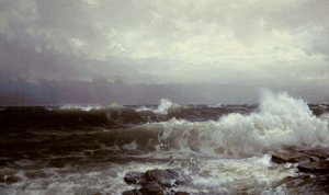 Breakers at Beaver by William Trost Richards Oil Painting