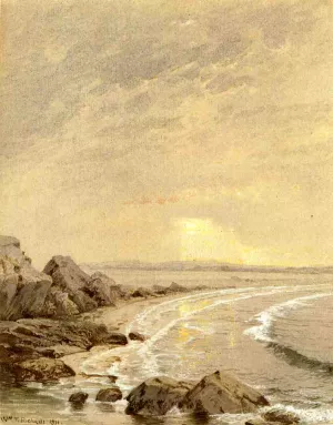 Breaking Sun, Rhode Island Coast by William Trost Richards Oil Painting