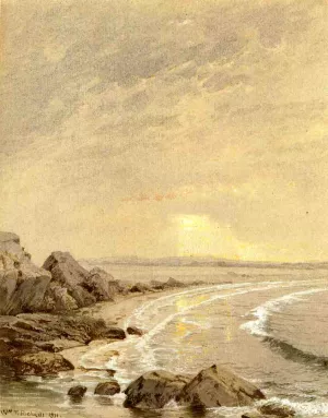 Breaking Sun, Rhode Island Coast Oil painting by William Trost Richards