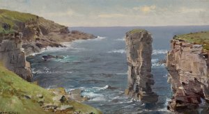 British Coastal View by William Trost Richards Oil Painting