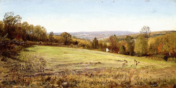 Main Product Photo of Chester County Landscape Painting by William Trost Richards