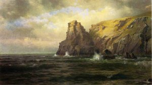 Cliffs of Cornwall Oil painting by William Trost Richards