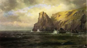 Cliffs of Cornwall Oil painting by William Trost Richards