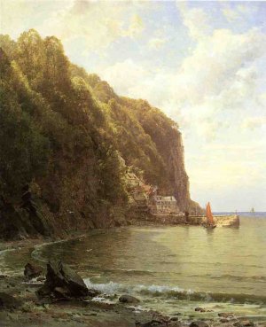 Coast of Cornwall Oil painting by William Trost Richards