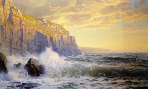 Cornish Headlands painting by William Trost Richards