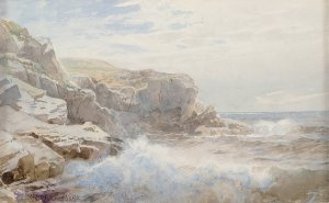 Crashing Waves by William Trost Richards Oil Painting